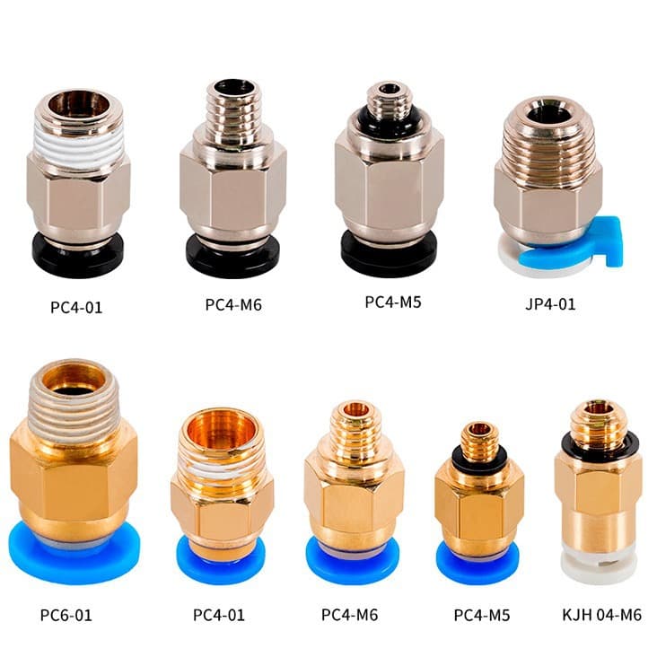 3D Printer Pneumatic Quick Connector KJF JP4 PC4-M6 M10 Feed Tube Quick Connect Self-Locking Thread