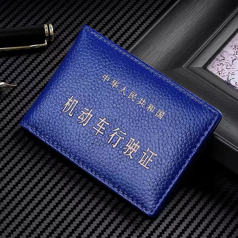 Manufacturer wholesale driver's license cover, driver's license leather cover, black and blue driver's license card cover, card holder, document package