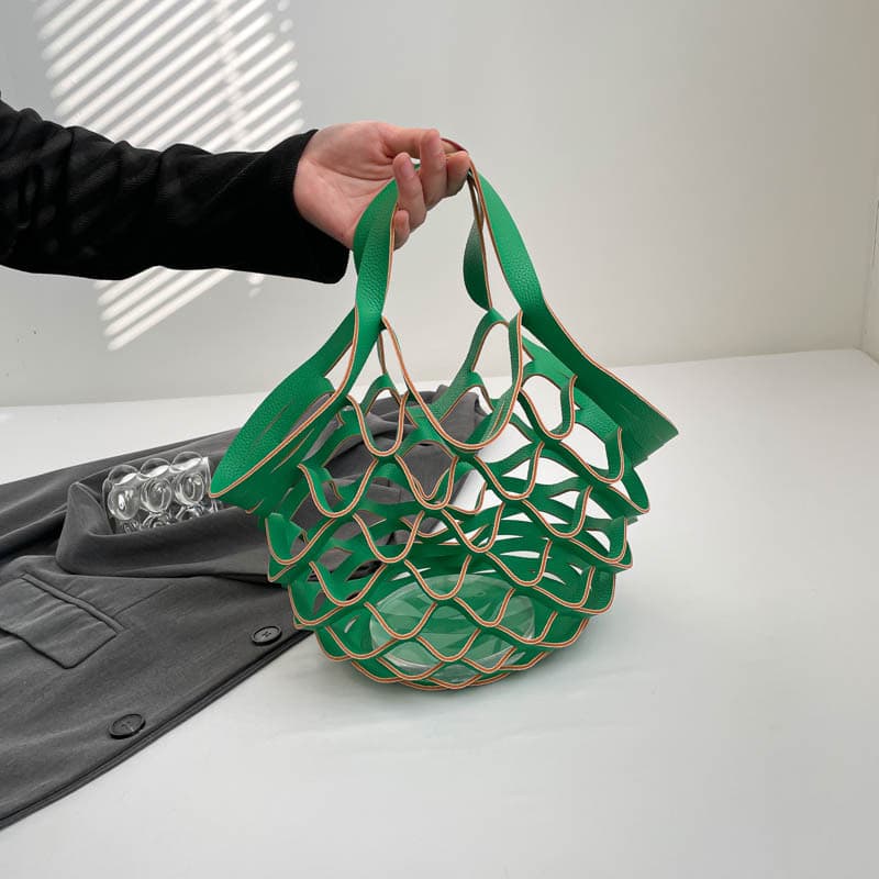 Japanese and Korean Style Student Mesh Tote Bag 2026 New Casual Handbag Personalized Creative Trendy Mesh Handbag