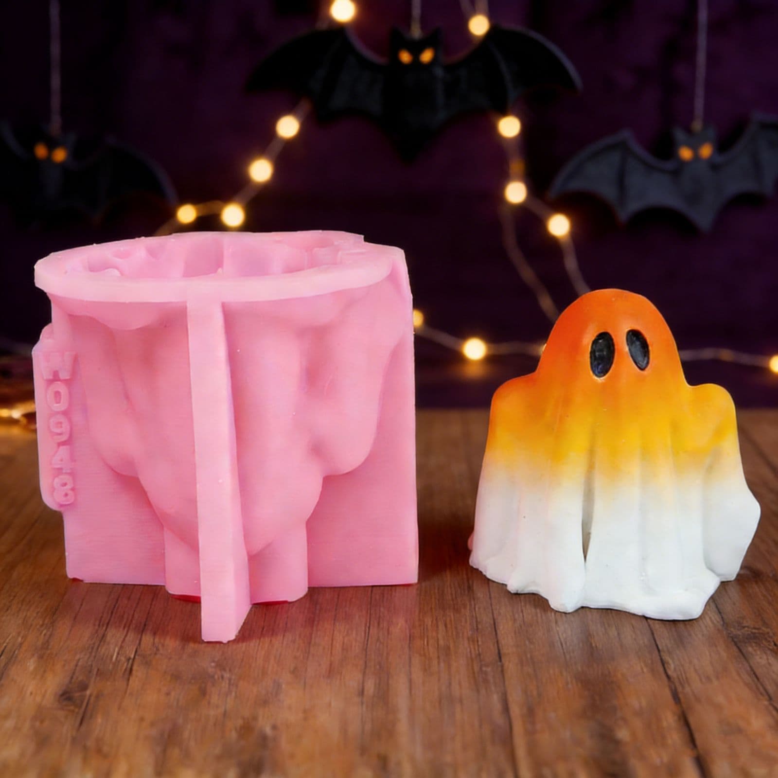 Ghost Ornament Mold Ornament Candle Plaster DIY Plaster Ornament Candle Holder Silicone Mold W0948