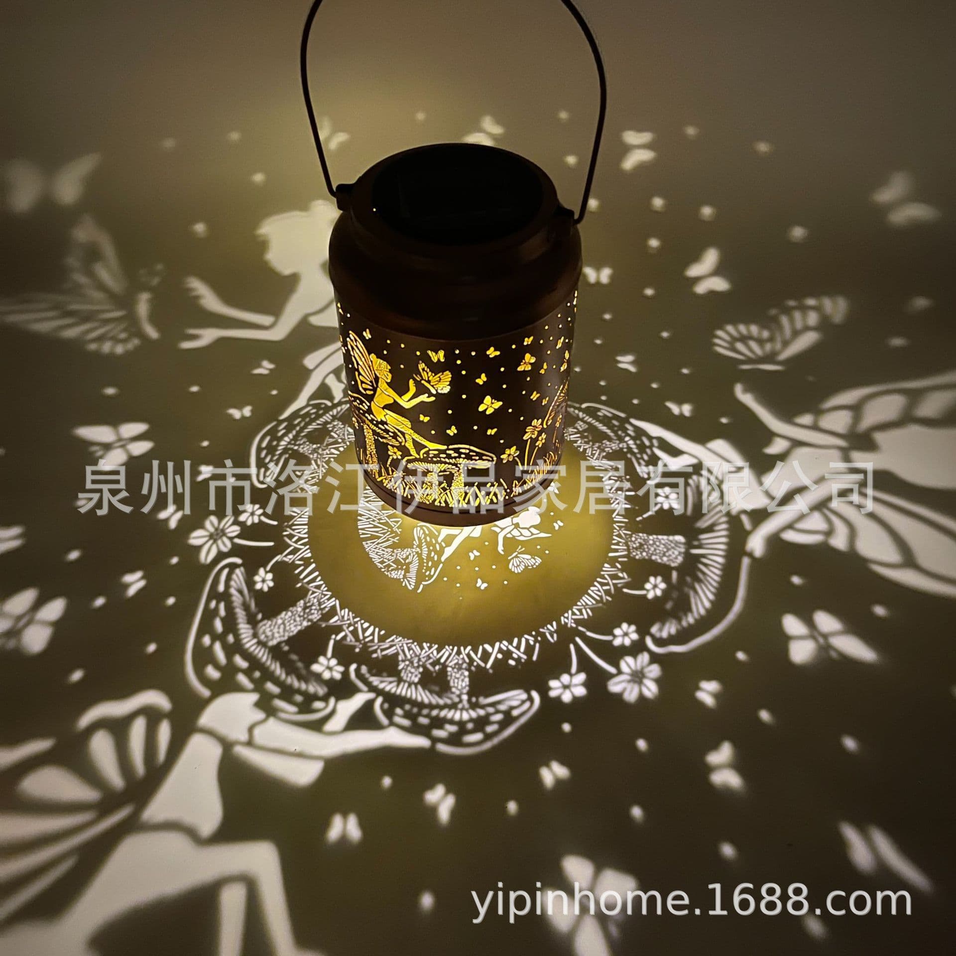 Amazon Fairy Mushroom Lantern Butterfly Ironwork Solar Light butterfly solar lantern