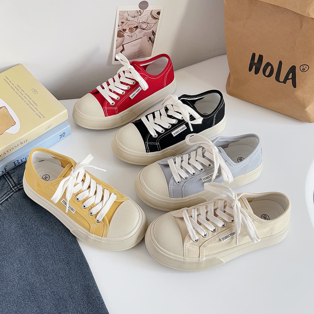 Hong Kong Retro Red Board Shoes Low-Top Casual White Sneakers Women's 2025 New Versatile Board Shoes G1517