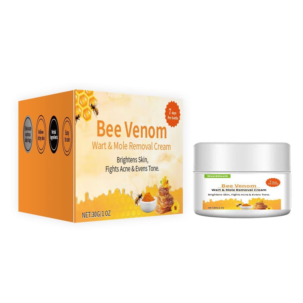 Bee Venom Wart Skin Care Cream Gentle Cleansing Care Smooth Body Skin Nourishing Cream