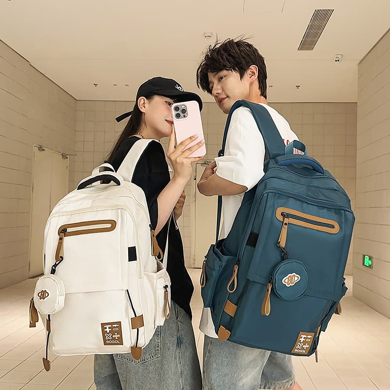 2025 New Backpack Men Japanese Style Casual Travel Backpack Large Capacity Middle High School Student Laptop Backpack Trendy