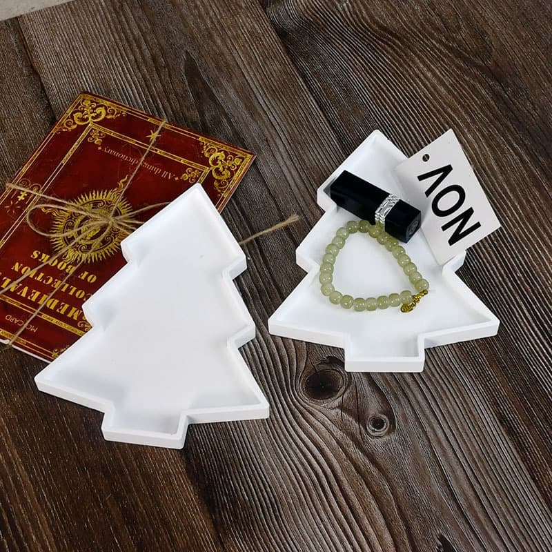 Xiatang DIY Christmas Tree Tray Resin Silicone Mold for Christmas Tray Snacks and Fruits