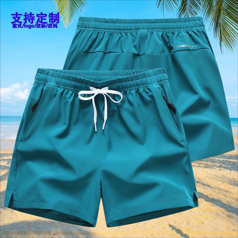 Men's summer quick-drying loose-fitting five-point athletic casual shorts, suitable for teenagers, versatile beach shorts, quick-drying and breathable.