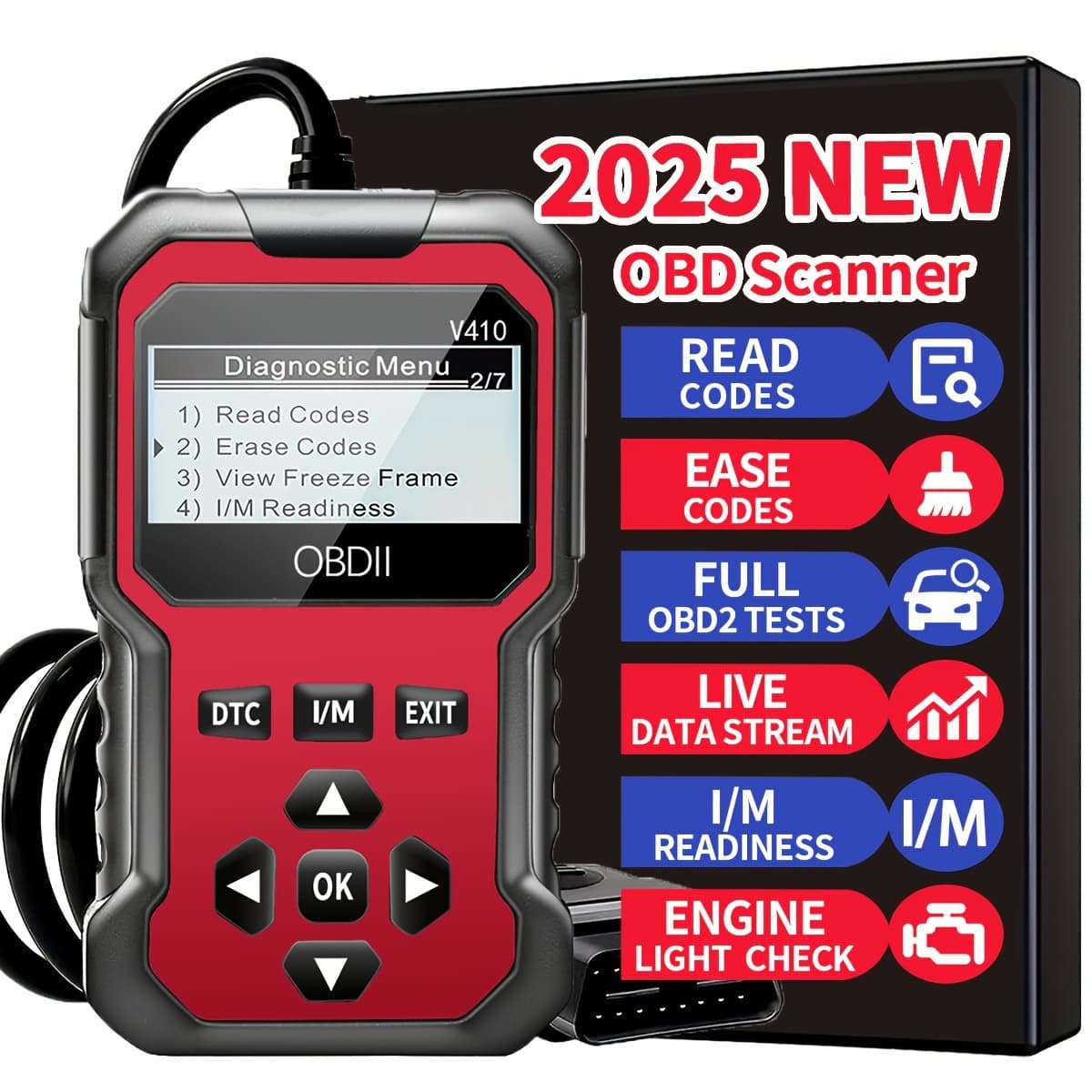 V410 Car Fault Diagnosis Scanner Engine Check Car Code Reader OBD2 Diagnostic Tool Multilingual