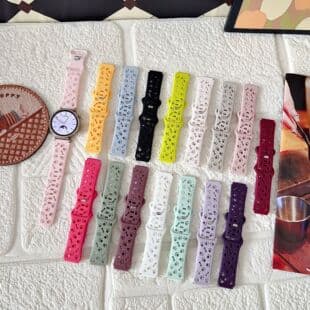 Compatible with Xiaomi 8 Xiaomi 9 Pro Watch Band Dog Paw Bone Hollow Figure-8 Reverse Buckle Silicone Figure-8 Buckle Strap Wristband.