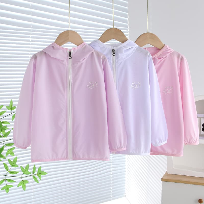 Children's sun protection clothing summer children's clothing wholesale ice silk sun protection clothing baby girl cardigan coat boy sun protection clothing breathable