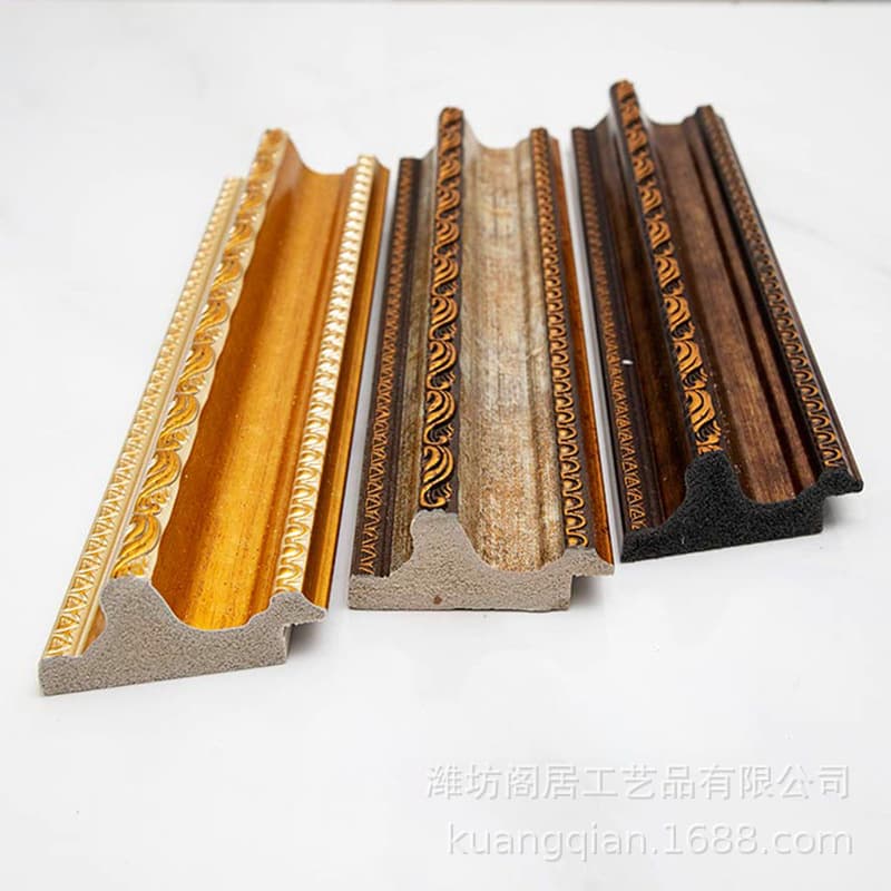 Wholesale Picture Frame Material Resin Vintage Gold 2231 Series Frame Picture Frame Decorative Trim PS Polymer Photo Frame Molding