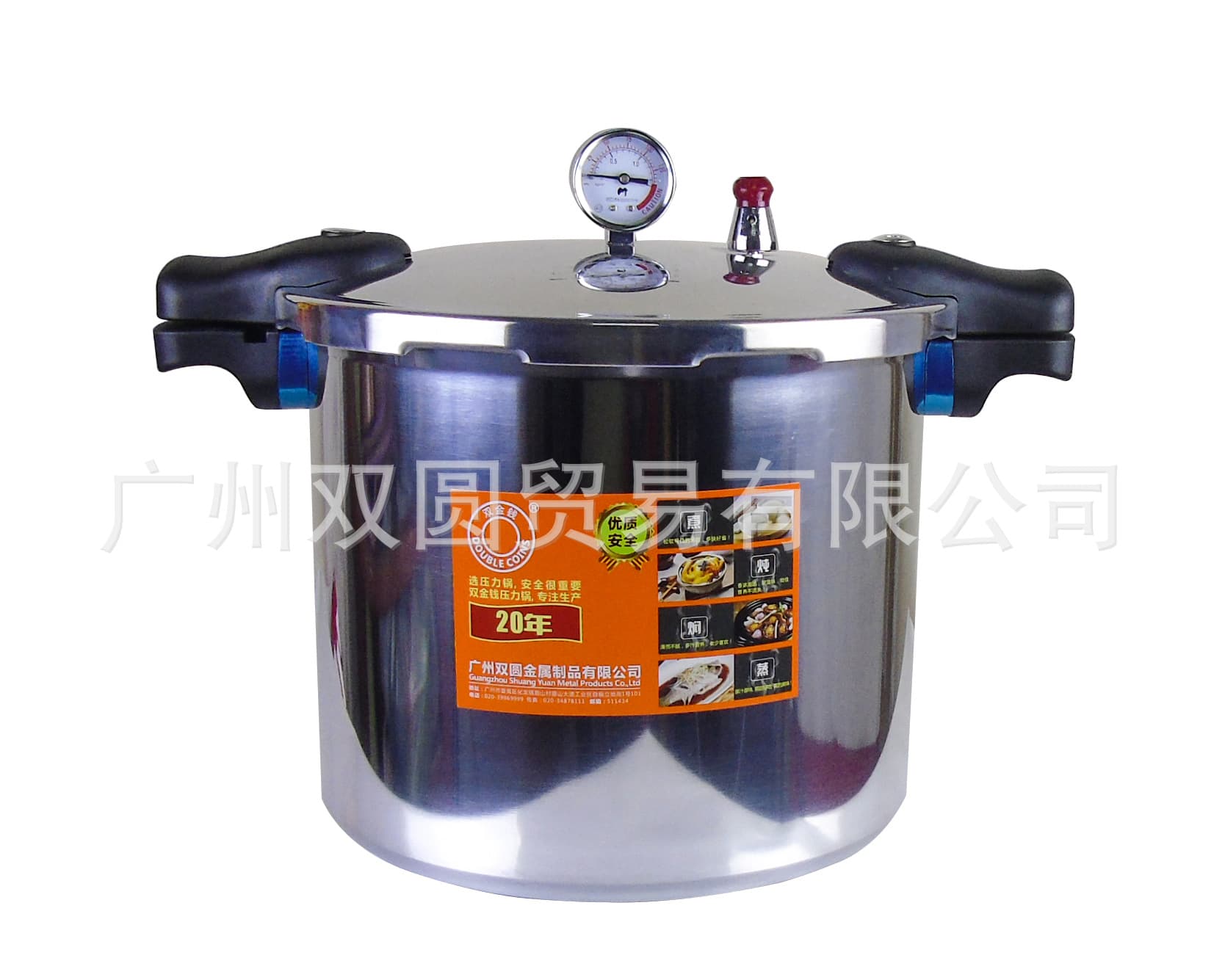 22l Large Capacity High Pressure Cooker Pressure Gauge Aluminum Alloy Universal Pot 23l 25l