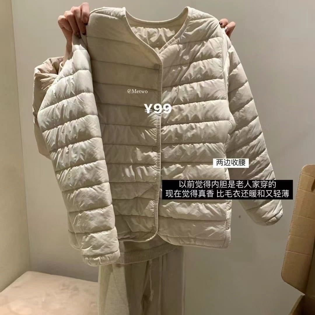 metwo down cotton liner autumn and winter artifact layering inner wear comfortable skin-friendly warm windproof down cotton top for women