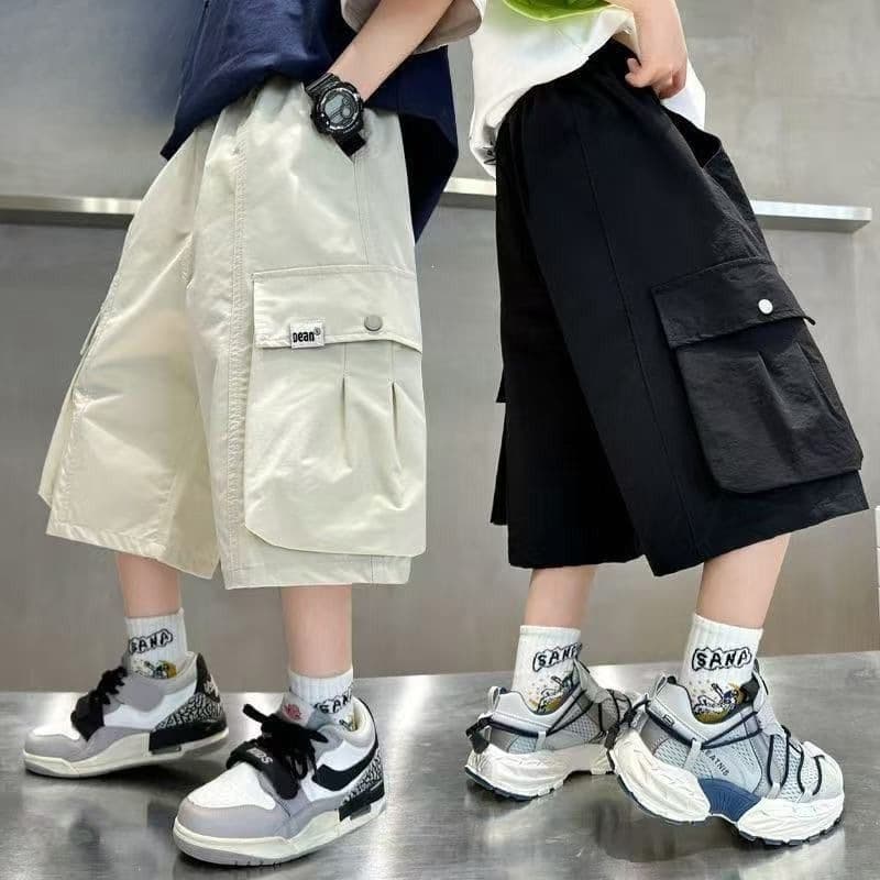 Boys' Summer Quick-Dry Cargo Shorts Casual Mid-Length Shorts