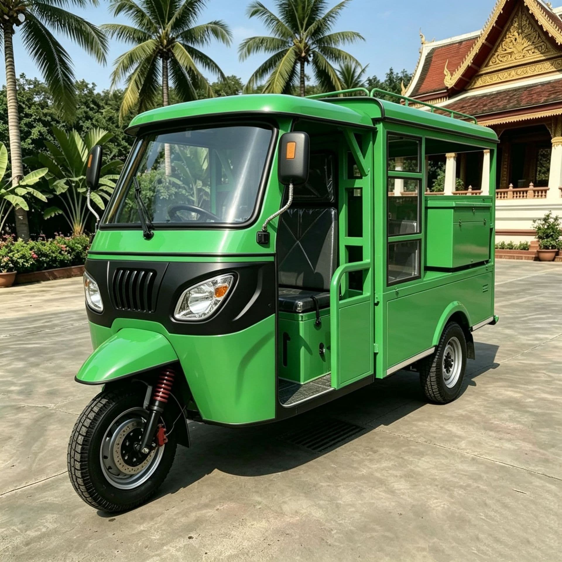 Tuk Tuk Fuel Vehicle with Canopy, Multi-Person Sightseeing Motorcycle, Southeast Asia Foreign Trade Special, Cross-Border Export