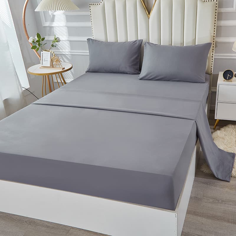 Cross-border Amazon eBay 90g Brushed Bed Sheet Fitted Sheet Waterproof Export 3-4 Piece Set Bed Sheet Pillowcase