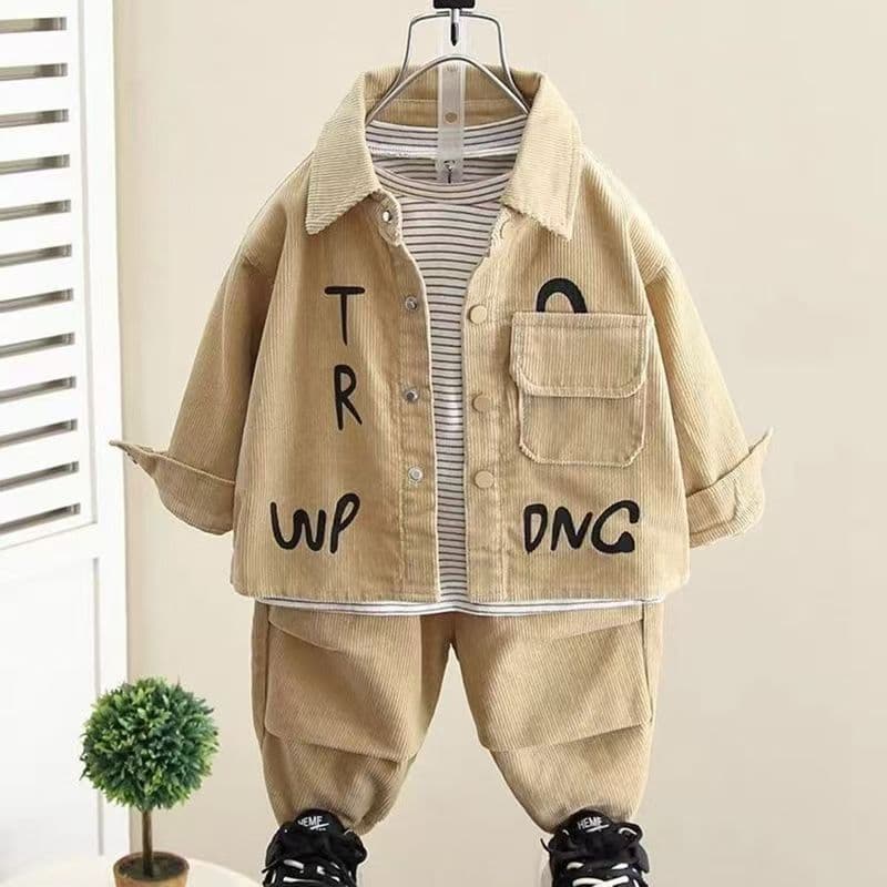 Children's Wear Boys' Set Autumn Children's Jacket Top Pants Casual Sport Two-Piece Set Baby Clothes Spring/Autumn