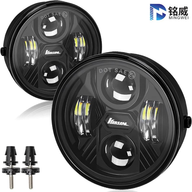 Fits Toyota Tacoma Fog Light Style / Tundra Fog Light 4-inch Round LED Front Bumper Fog Light