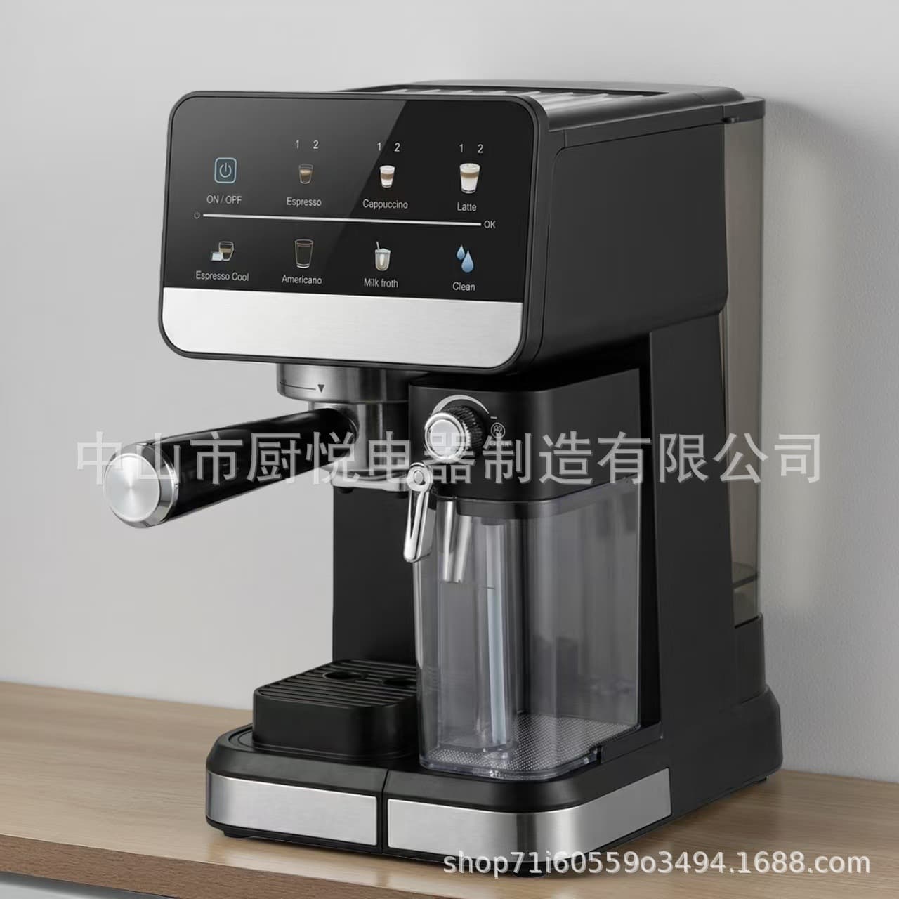 Foreign trade OEM customization Italian coffee machine intelligent touch temperature control high quality household semi-automatic coffee machine factory