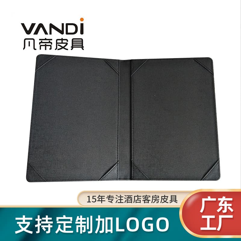 High-end restaurant menu booklet covers, beverage inserts, menus, hotel menus, PU leather menu books, customizable.