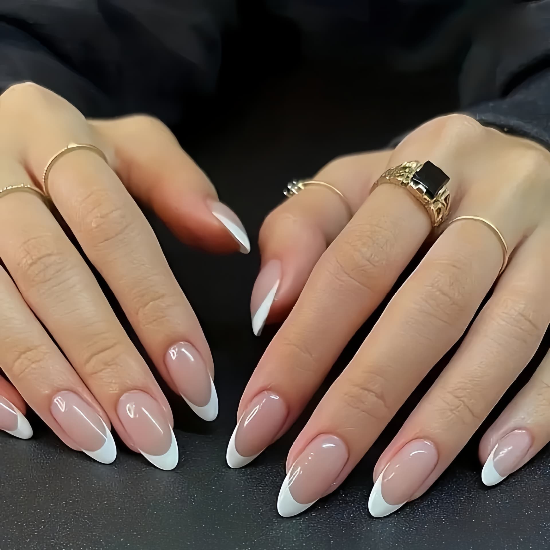 European and American Sweet Gentle Light Pink Gradient Square Press-On Nails Simple Pure Desire European and American Ins Style Fake Nails Finished Product