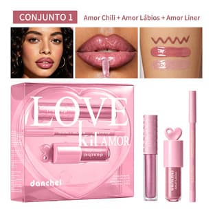 Latin America Cross-Border Exclusive danchel Heart-Shaped Lip Set of 3, Brazil Stock, Portuguese Packaging