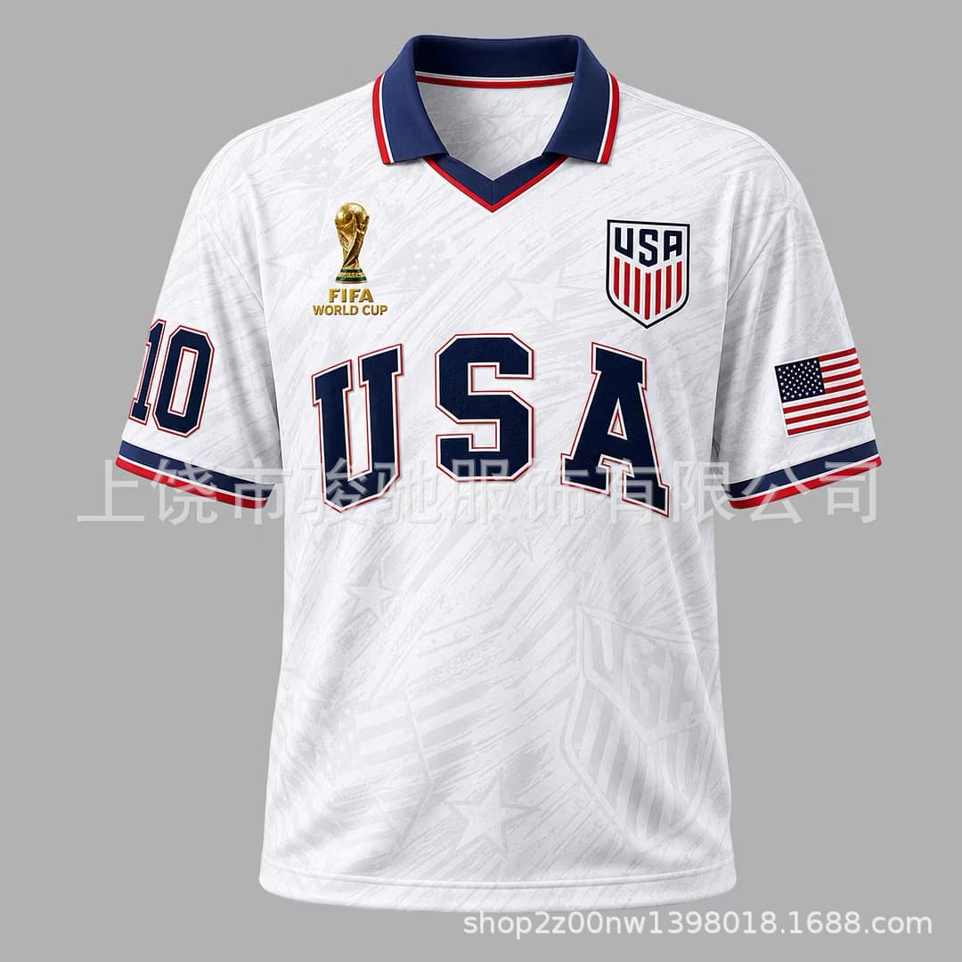 Retro Mayan totem Mexican football uniform World Cup trophy logo short-sleeved sports jersey cross-border resources