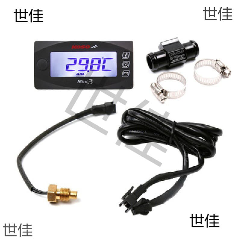 KOSO Multi-functional Motorcycle Water Temperature Gauge, Voltmeter, LCD Timer – All-in-One Meter