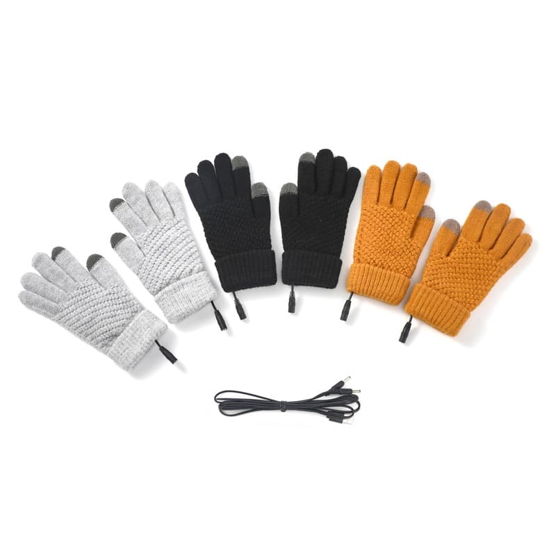 Winter USB Heating Gloves USB Electric Heating Gloves Outdoor Riding Ski Windproof Coldproof Touchscreen Warmth