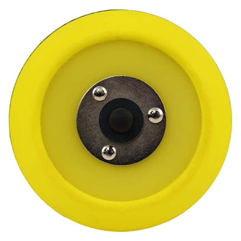 6 Inch Dual Action Hook and Loop Molded Polyurethane Flexible Backing Pad (6 Inch), Yellow