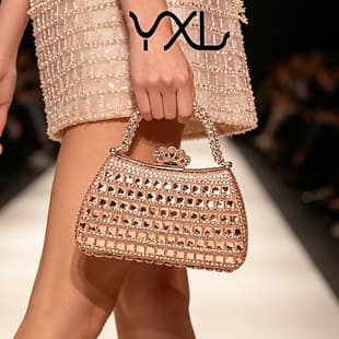 European and American Luxury Rhinestone Evening Bag, Elegant Socialite Dress Bag, Exquisite Women's Handbag, Cross-border Banquet Party Bag