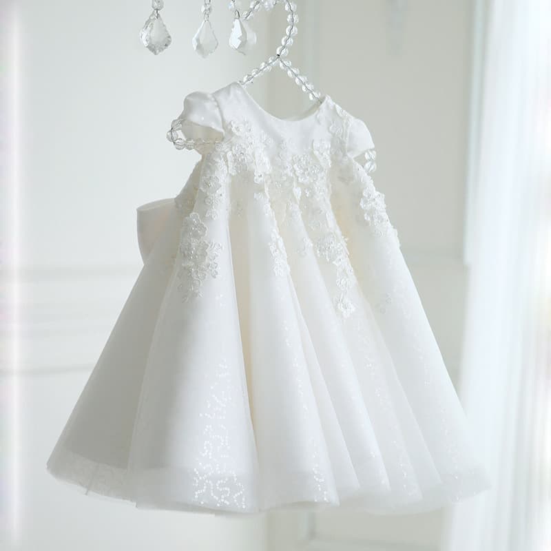 Baby One-Year-Old Dress Korean Style High-Waisted Dress 1-2-3 Years Old Birthday Clothes Female Princess Dress Fluffy Gauze Suit