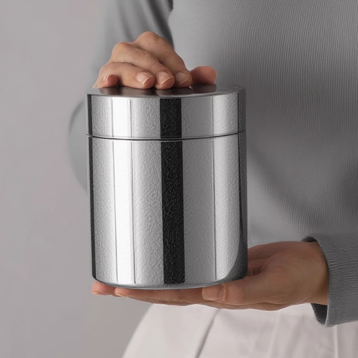 Pure Titanium Tea Canister with Magnetic Lid, Large Half-Jin Capacity, Airtight Tea Storage Container for Home Use