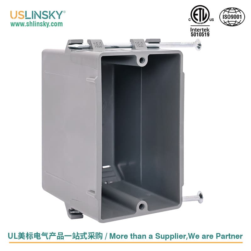 Uslinsky Lingtian PPO PVC Plastic Box American Standard Electrical Plastic Box ETL Certified Household Junction Box