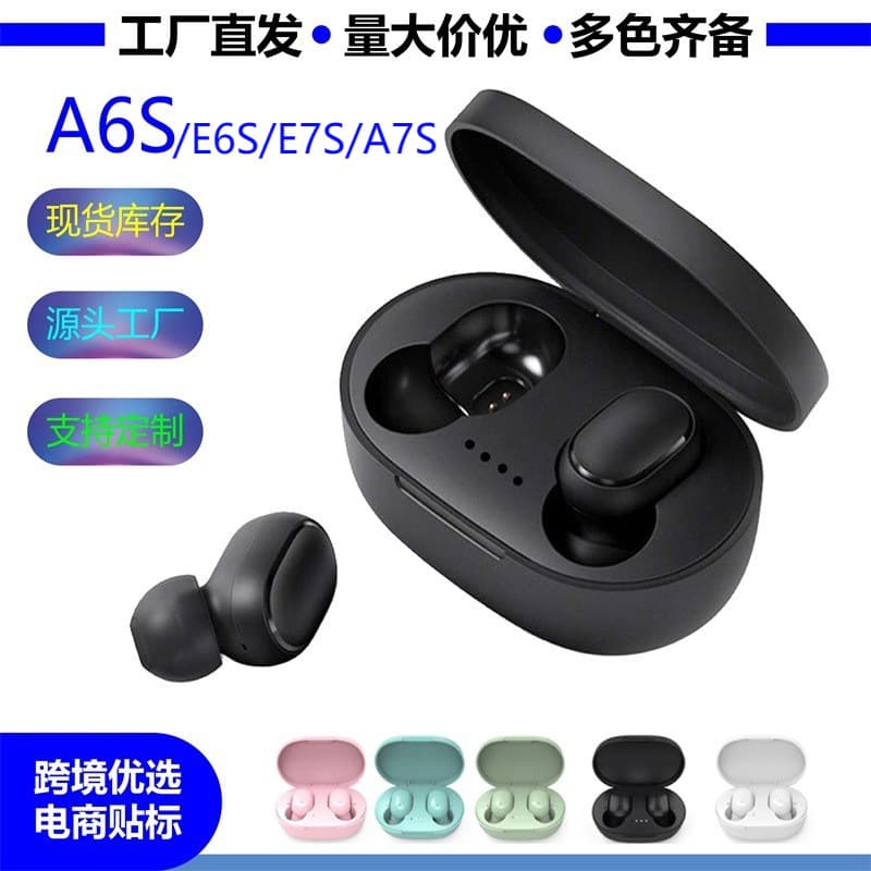 Cross-border Exclusive A6SE7S Bluetooth Headset Macaron Color Binaural Mini Sports Wireless Earbuds TWS5.3