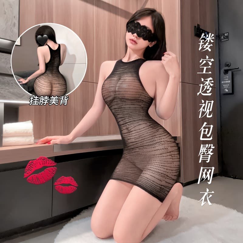 Aichao Sexy Fishnet Bodysuit Black Stockings Leopard Jacquard Sexy Transparent Bodysuit Stockings Quick-Release Sexy Lingerie