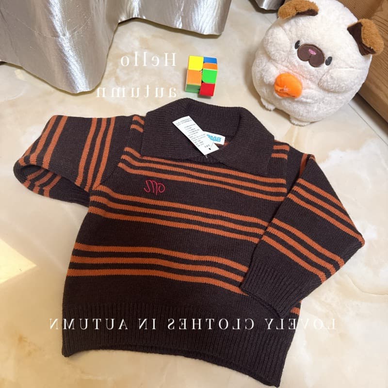 Boys' sweaters, children's retro casual style, contrasting striped lapel sweaters, autumn children's clothing, children's sweaters