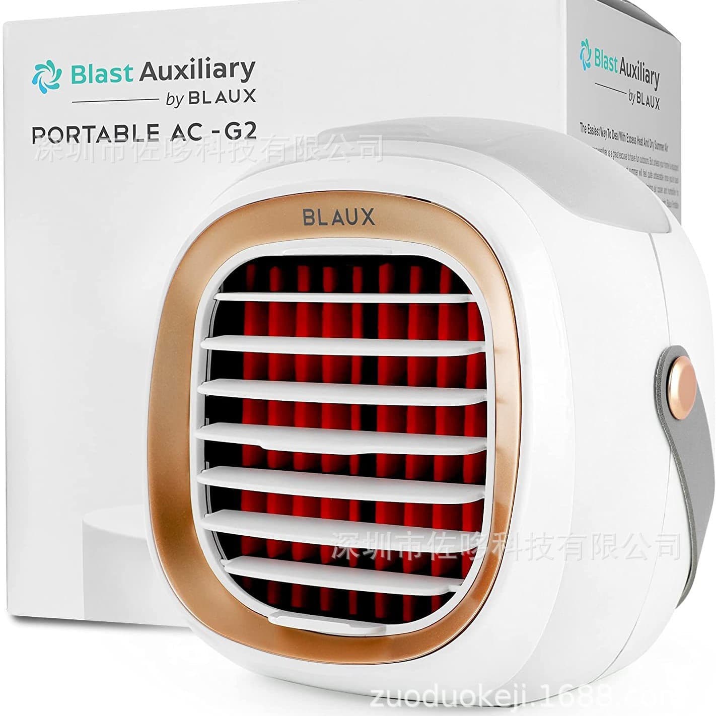 ZEBRE Portable Air Cooler Mobile Air Conditioner Evaporative Cooler Humidifier Desk Fan 3 Speeds Room Office