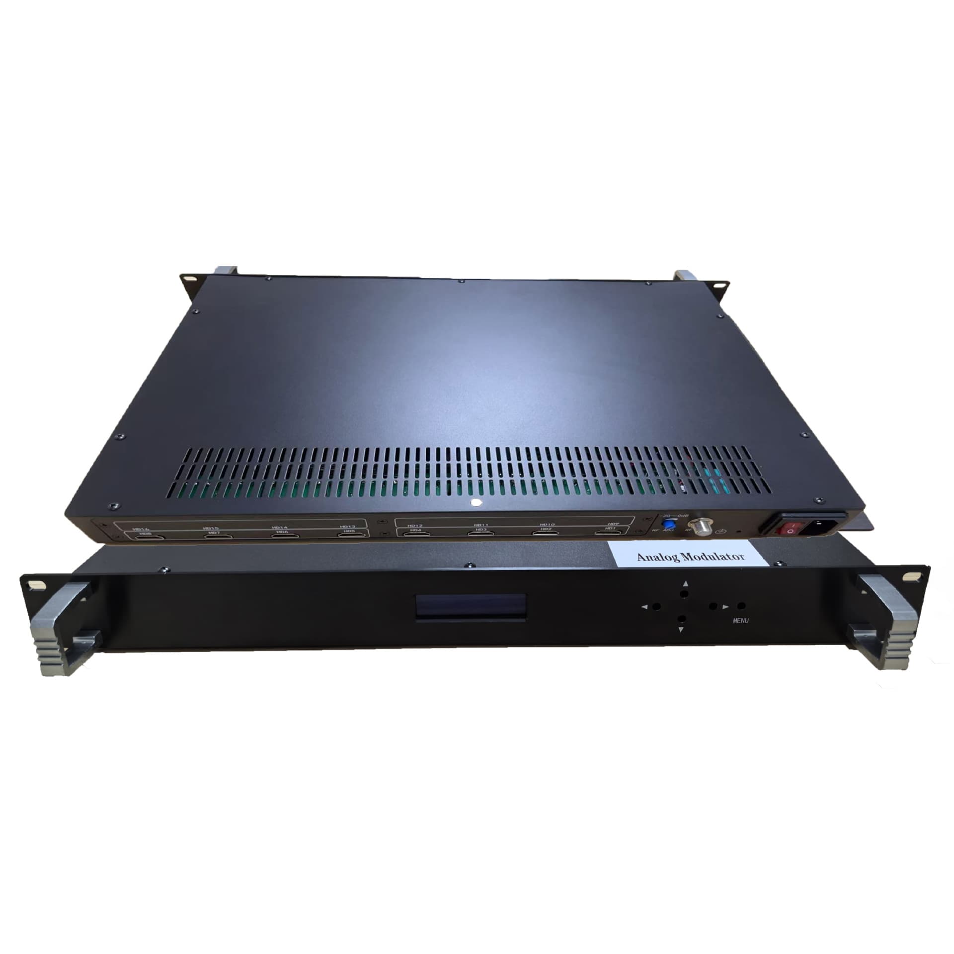 Analog Modulator 8/16 Channel Agile Carrier Frequency Hotel CATV Headend TV System HDMI to RF