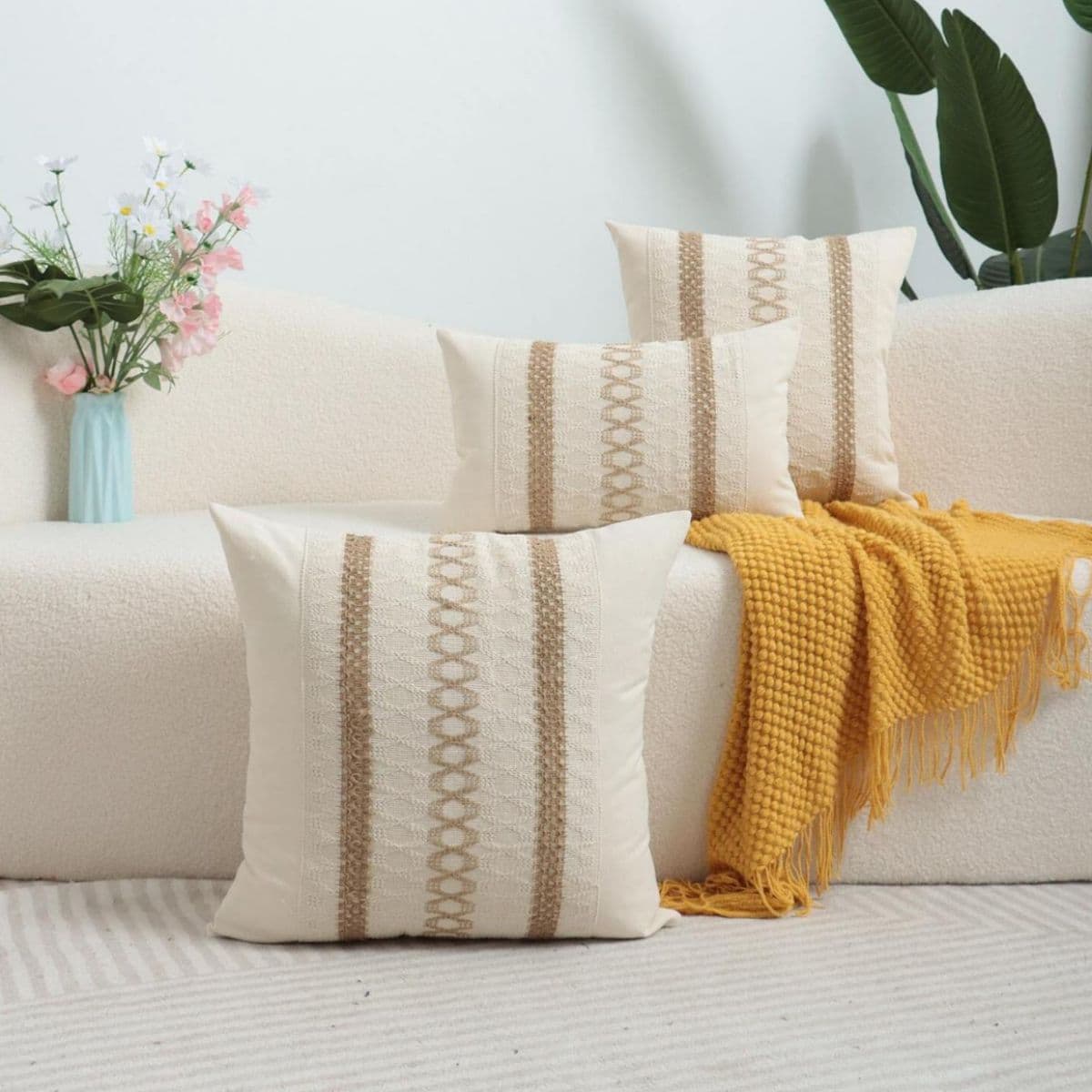 Bohemian style cotton linen tassel pillow cover cushion cover light luxury sofa cushion bedside pillow waist pillow wholesale
