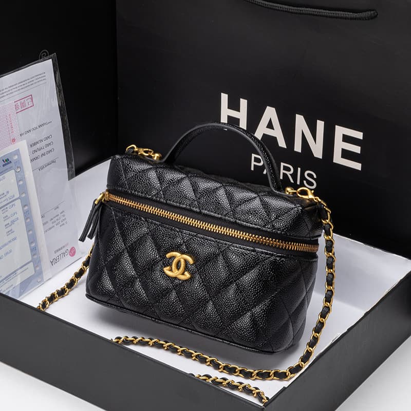 Genuine Leather Women's Bag Chanel Style Diamond Quilted Chain Bag New Box Bag Classic Handbag Small Versatile Shoulder Crossbody Bag