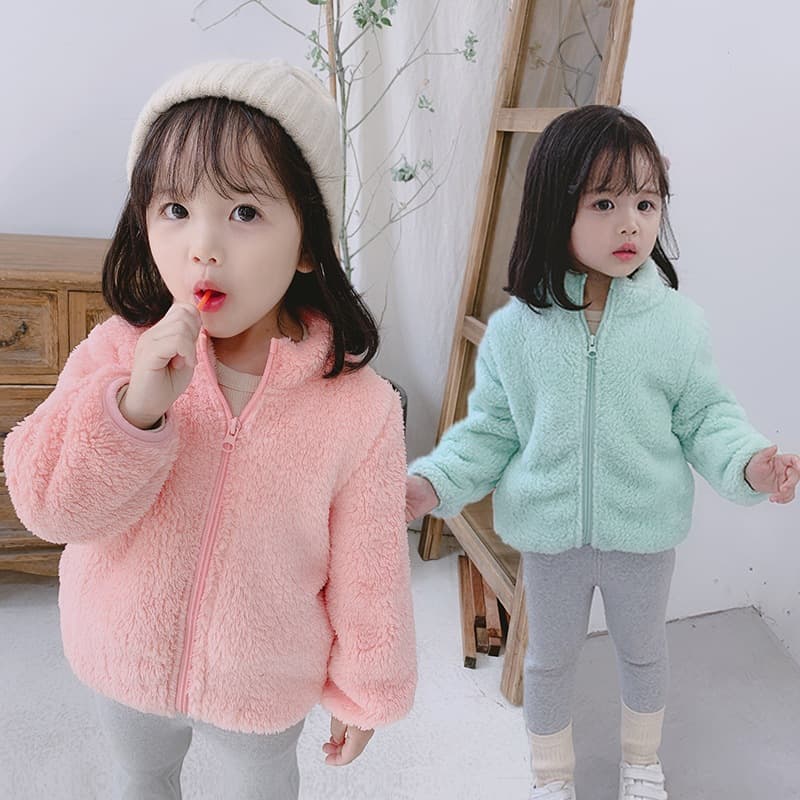 Cross-border Children's Clothing Spring Autumn Winter Plush Coat Boys Girls Baby Warm Base Layer Double-Sided Velvet Wholesale
