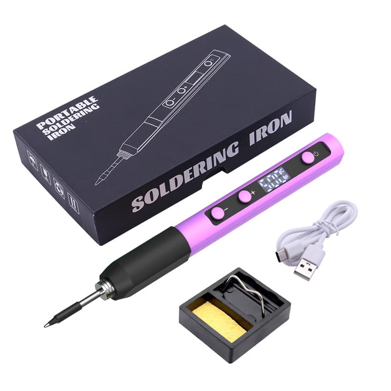 Cross-border Digital Display USB Portable Plug-in 12W Soldering Iron Welding Repair Mini Home Use Heat Shrink Plastic Set