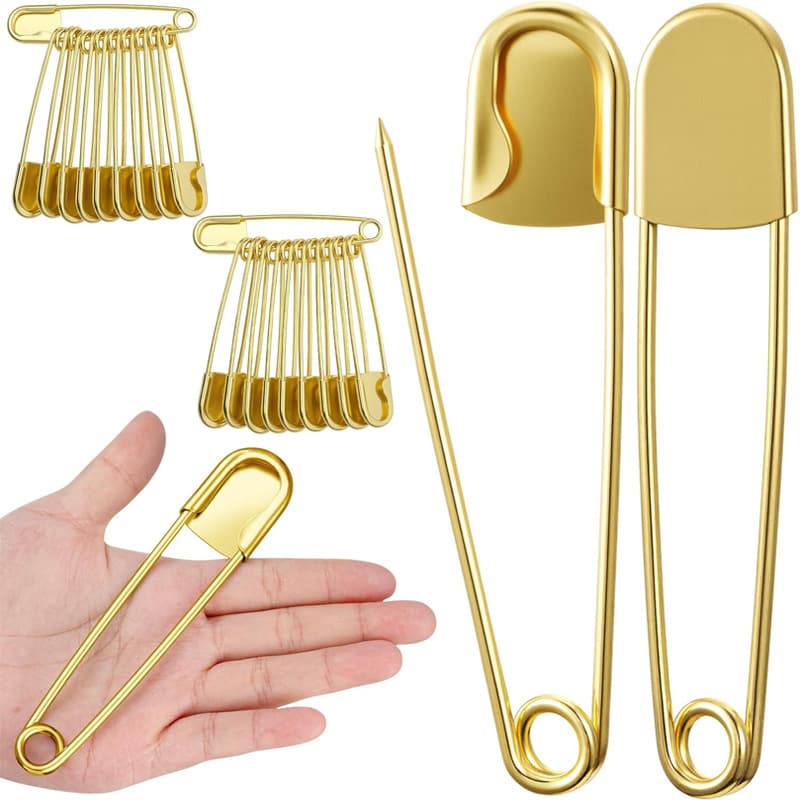 Factory Direct Stainless Steel Tip Safety Pins for Laundry and Dry Cleaning, Large Thickened Size