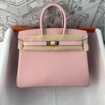 H Brand Handmade Waxed Thread Mirror Steel Hardware Multi-Size Birkin Bag Togo Shoulder Crossbody Handheld Genuine Leather Women's Bag