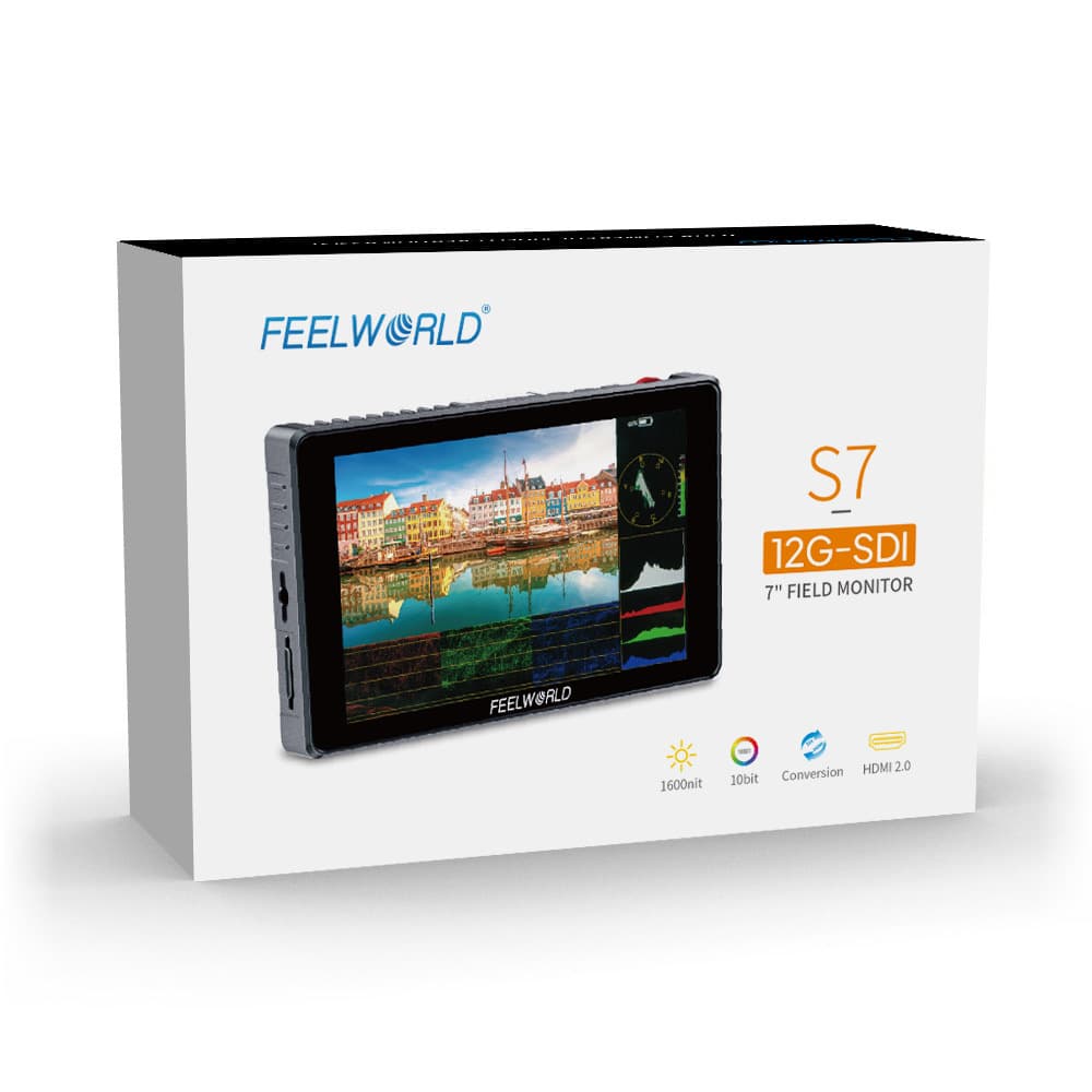 FEELWORLD S7 7-inch 12G-SDI HDMI2.0 Photography Touch Monitor High Brightness 1600nit