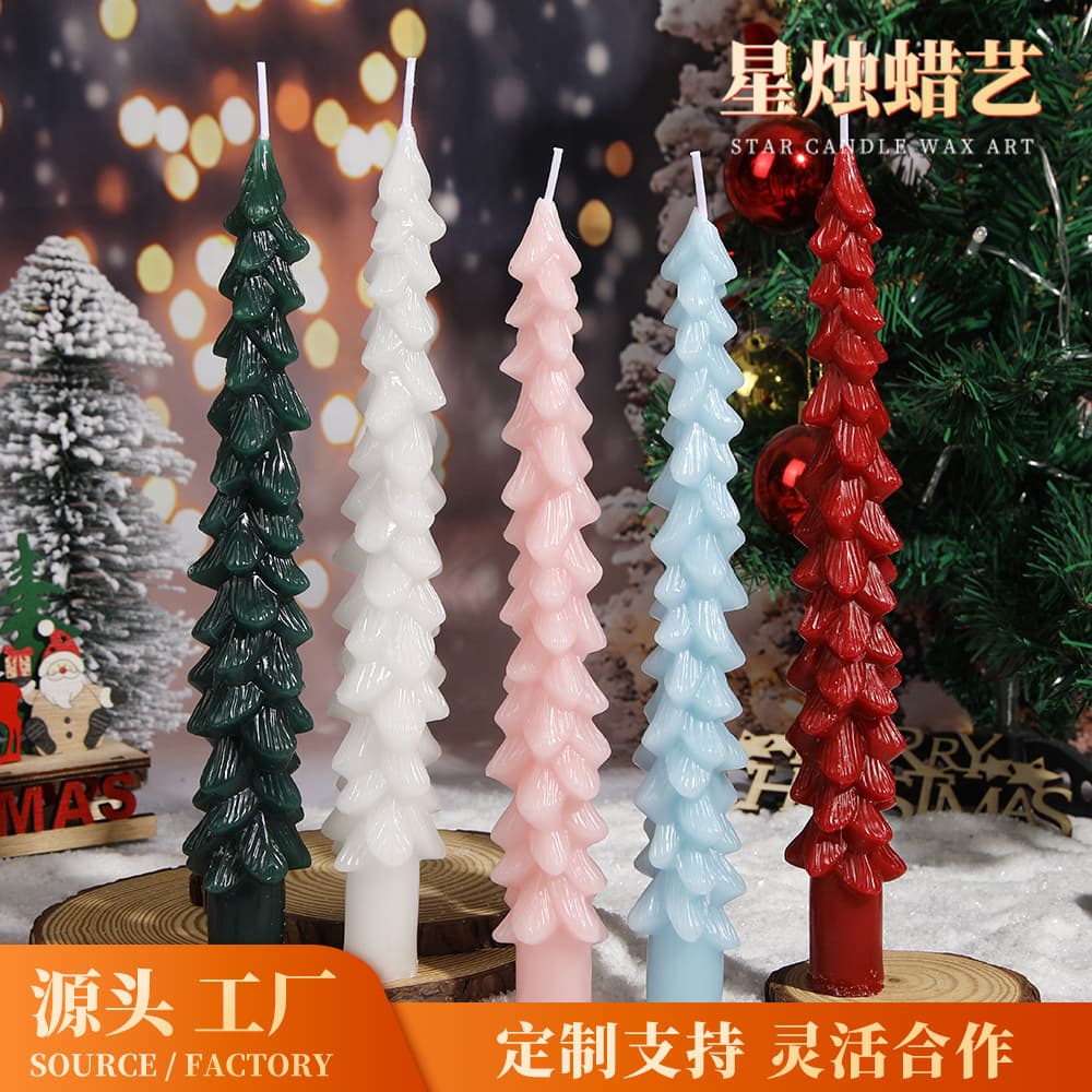 Cross-border Christmas Pine Simulation Candle Festival Creative Souvenir Party Decoration Atmosphere Soy Aromatherapy Candle