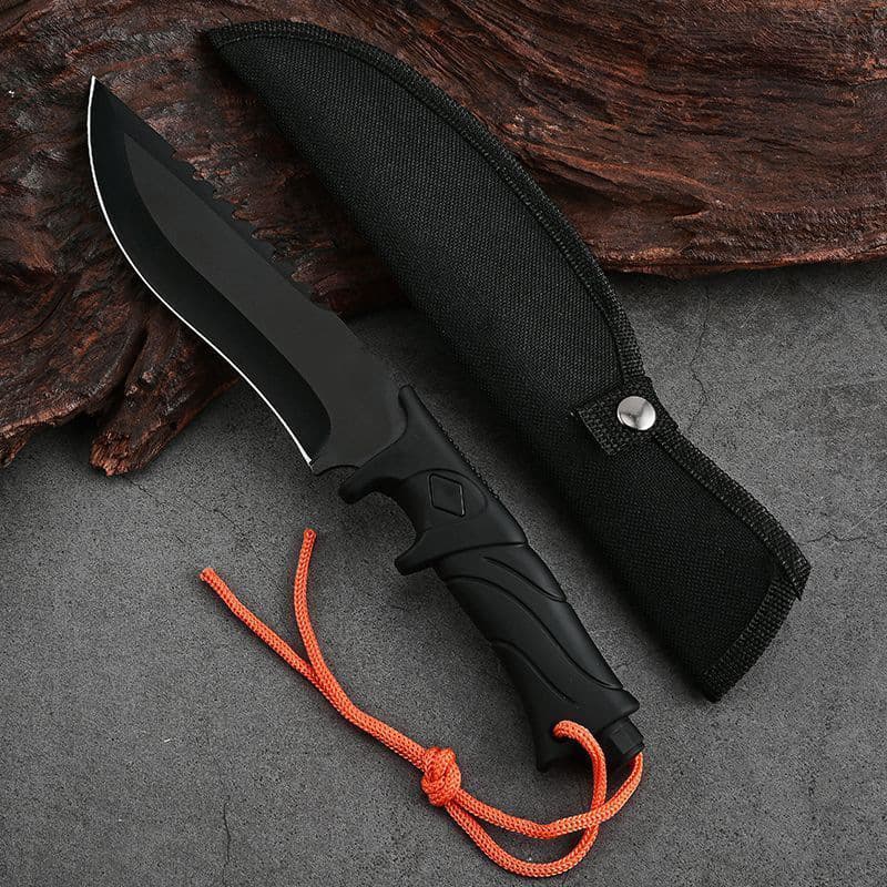 High Hardness Small Stainless Steel Straight Knife Outdoor Fruit Knife Hiking Knife Self-Defense Portable Mini Knife with Sheath