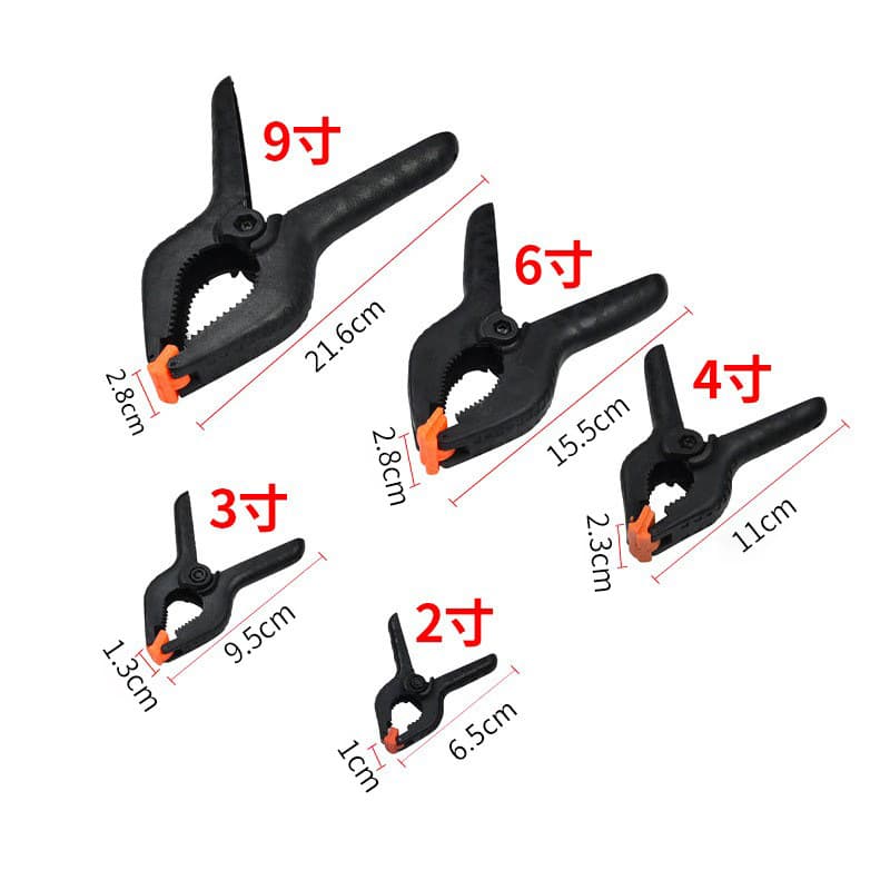 2-inch 3-inch 6-inch 4-inch 9-inch Woodworking Spring Clip Carpentry Clamp Background Clip Hardware Tool Strong
