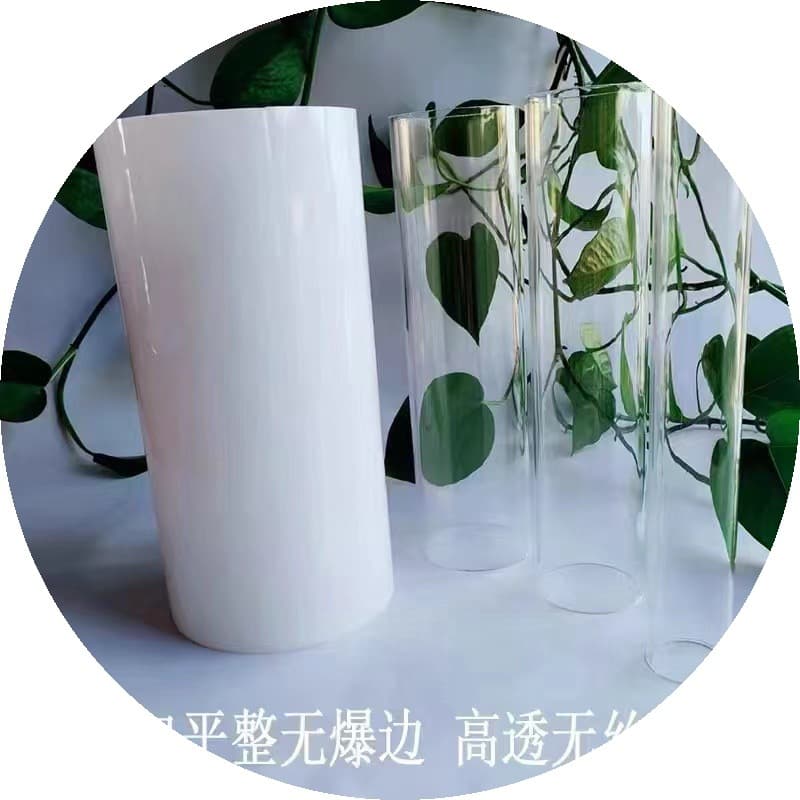 Light-transmitting milky white acrylic tube, milk-white plexiglass tube, PMMA lamp tube, hollow white round tube lampshade processing