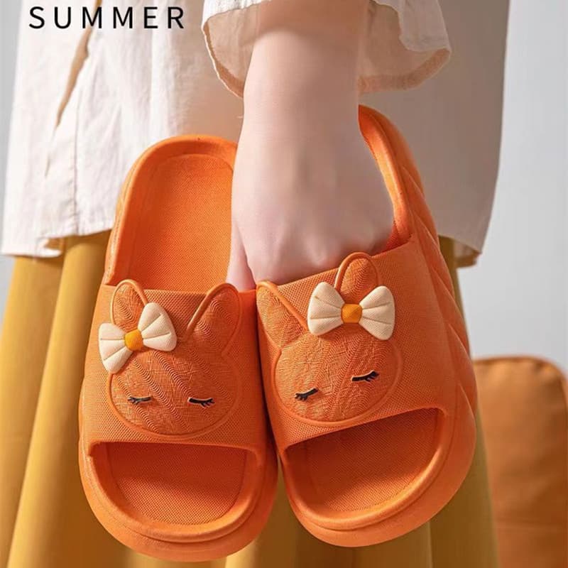 New Style Slippers Bathroom Cute Summer Dung Feeling Thick Bottom Lightweight Home Non-slip Slippers for Women